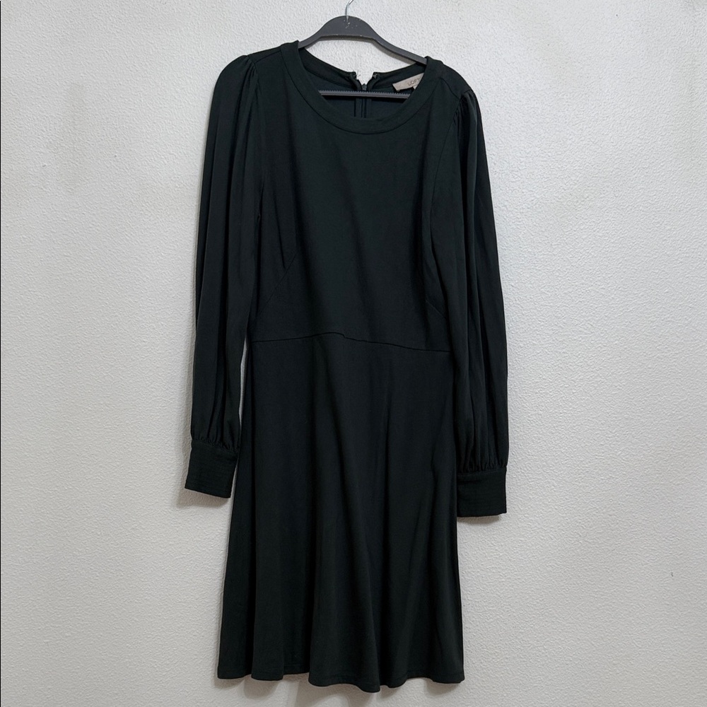LOFT Classic Black Long Sleeve Dress